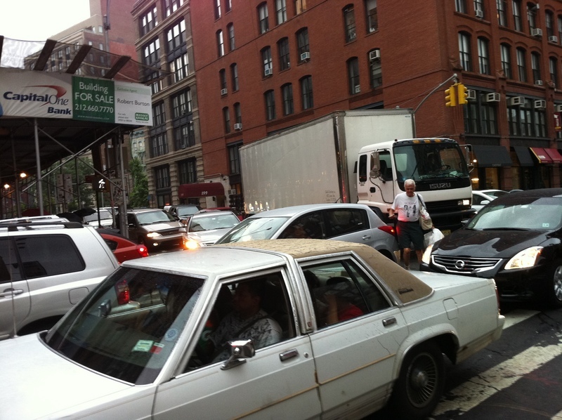 Traffic jam in SoHo